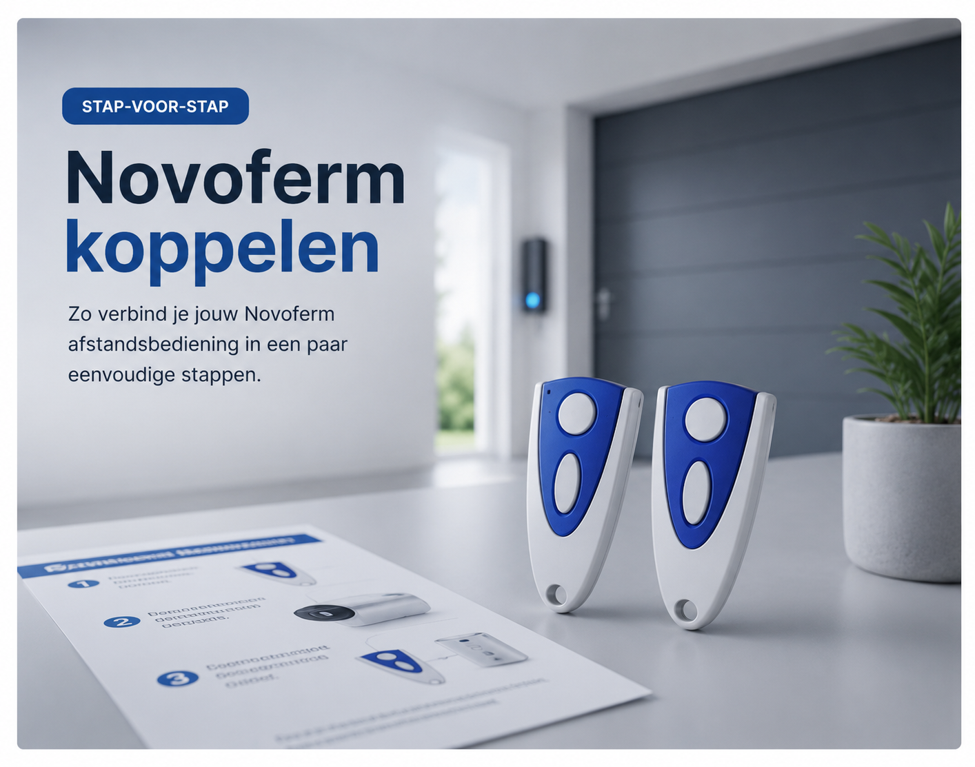 Novoferm afstandsbediening programmeren of inleren handleiding
