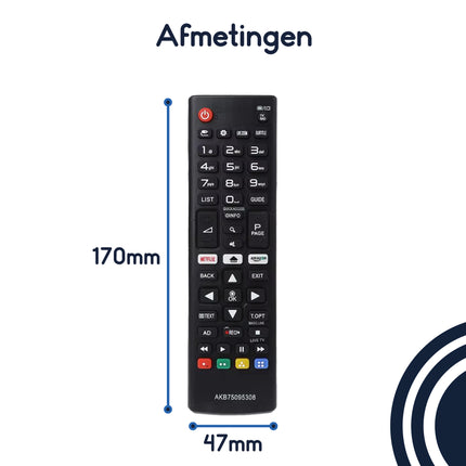 Ibley Afstandsbediening - Geschikt voor LG TV’s - Vervanging AKB75095308
