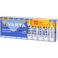 Bijpassende 10x AA batterij Varta Performance Alkaline