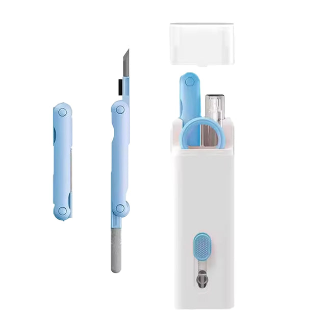 Bedienbaas 7 - in - 1 Reinigingsset – Afstandsbediening Schoonmaken – Elektronica Cleaning Kit – Toetsenbord Reiniger – Compact - Alleafstandsbedieningen.nl