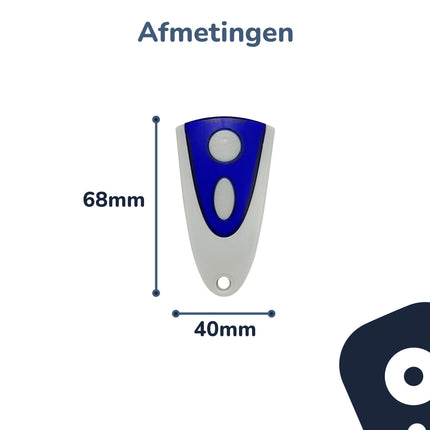 Bedienbaas afstandsbediening geschikt voor Novoferm - 502/504/512 & MAX/MNHS 433 MHz modellen - Alleafstandsbedieningen.nl