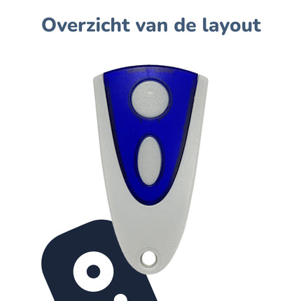 Bedienbaas afstandsbediening geschikt voor Novoferm - 502/504/512 & MAX/MNHS 433 MHz modellen - Alleafstandsbedieningen.nl