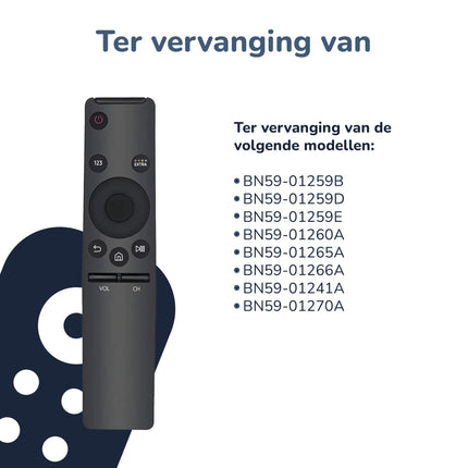 Bedienbaas Afstandsbediening geschikt voor Samsung BN59 - 01259B - IR Bediening – Vervanging Remote - Alleafstandsbedieningen.nl