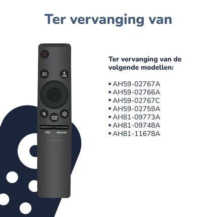 Bedienbaas Soundbar Afstandsbediening - Geschikt voor Samsung - AH59 - 02767A - Alleafstandsbedieningen.nl