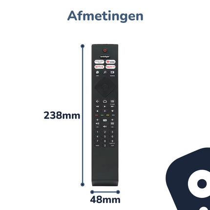 Bedienbaas – Universele Afstandsbediening voor Philips Smart TV – Direct Gebruik – Vervangt Originele Philips Remote - Alleafstandsbedieningen.nl