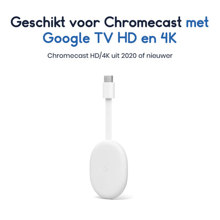 Ibley Afstandsbediening geschikt voor Google Chromecast 2020 en nieuwer - Alleafstandsbedieningen.nl