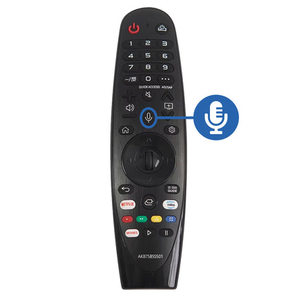 Ibley Afstandsbediening geschikt voor LG AKB75855501 (Voice) - Geschikt voor OLED & 4K Smart TV’s- Alleafstandsbedieningen.nl