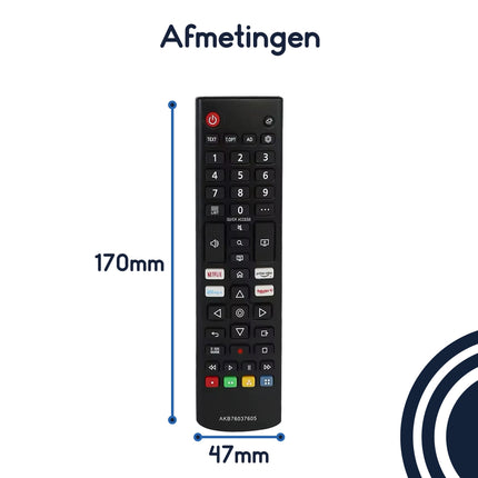 Ibley Afstandsbediening geschikt voor LG AKB76037605 - Universeel voor LG TV’s - Alleafstandsbedieningen.nl