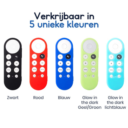 Ibley Beschermhoes geschikt voor Chromecast afstandsbediening 2020 & nieuwer (Rood) - Alleafstandsbedieningen.nl