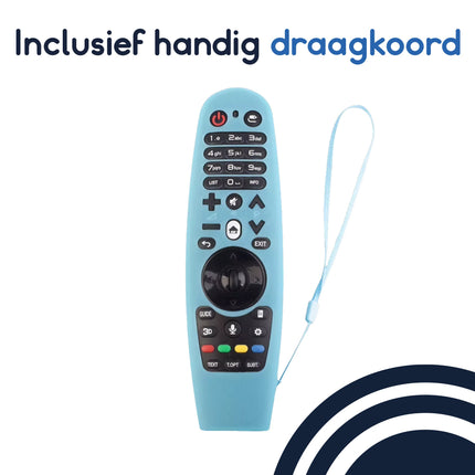 Ibley Beschermhoes geschikt voor LG AKB76037605/AKB75095308 afstandsbediening (Lichtblauw) - Alleafstandsbedieningen.nl