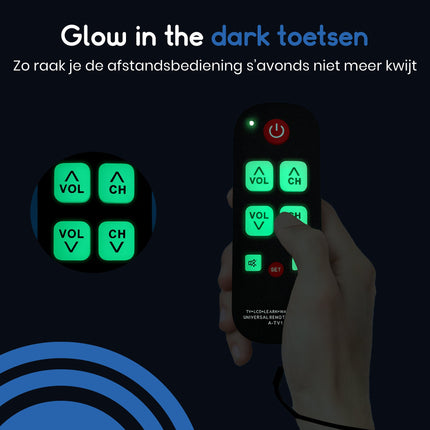 Ibley Senioren Afstandsbediening - Universeel met grote toetsen - Alleafstandsbedieningen.nl